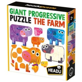 Headu Ecoplay - Puzzle-Uri Progresive Animale Mari Si Mici Headu - 1